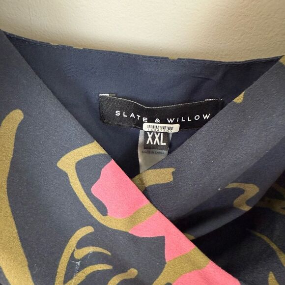 Slate & Willow Floral Wrap Gown - Picture 8 of 12